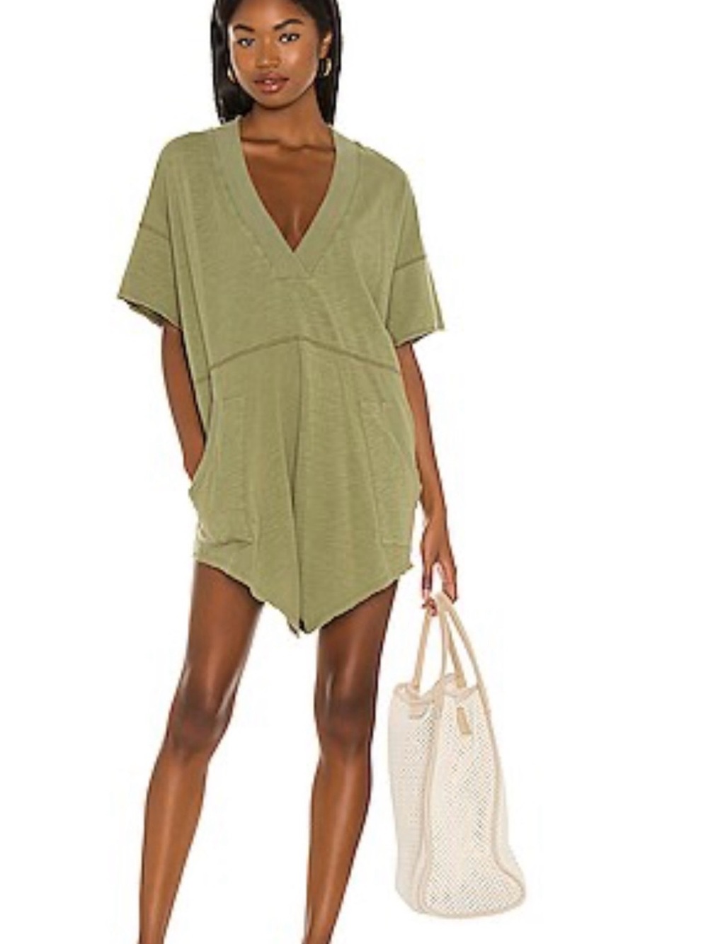 Free People Why Not Romper in Adventurer.  Size small